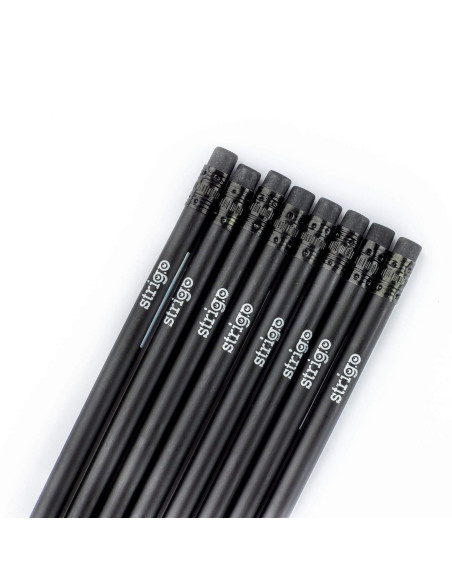 BE02,Creioane Strigo BE02 HB cu radiera de sters, 36 bucati
