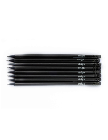 BE02,Creioane Strigo BE02 HB cu radiera de sters, 36 bucati