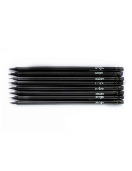 BE02,Creioane Strigo BE02 HB cu radiera de sters, 36 bucati