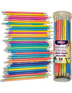 Creioane Strigo HB Pastel, cu radiera de sters, SSC150 2