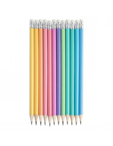 SSC150,Creioane Strigo HB Pastel, cu radiera de sters, SSC150