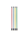 SSC281,Creioane Strigo HB cu radiera de sters, lemn negru, corp pastel metalic, SSC281
