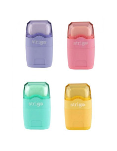 SSC145,Ascutitoare Strigo Pastel SSC145 doua dimensiuni cu radiera de sters