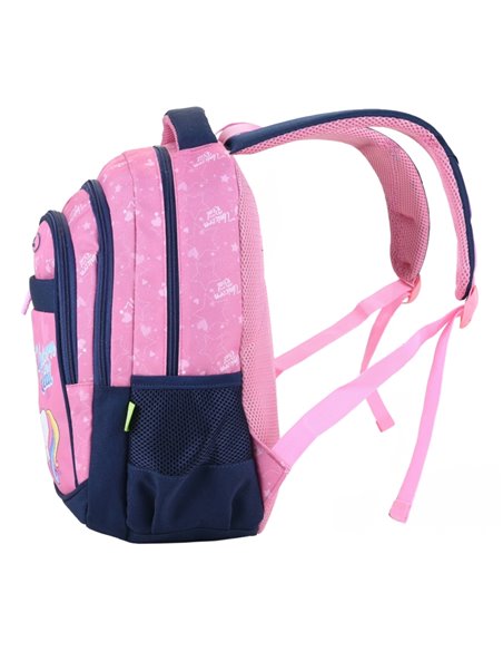 Ghiozdan scoala Ecada 614006, 4 compartimente, 41 × 31 × 16 cm, Motiv Unicorn