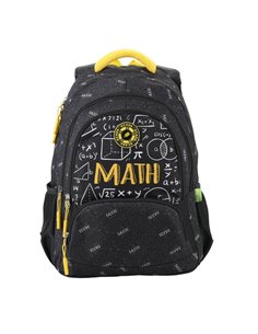 Ghiozdan scoala Ecada 61499, 4 compartimente, 46 x 32 x 18 cm, Motiv Math