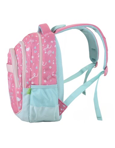 Ghiozdan scoala Ecada 614008, 4 compartimente, 41 x 31 x 16 cm, Motiv Enjoy life