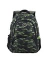 Ghiozdan scoala Ecada 61497, 4 compartimente, 46 × 32 × 18 cm, Motiv camuflaj