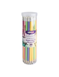 Creioane Strigo HB Pastel, cu radiera de sters, SSC150