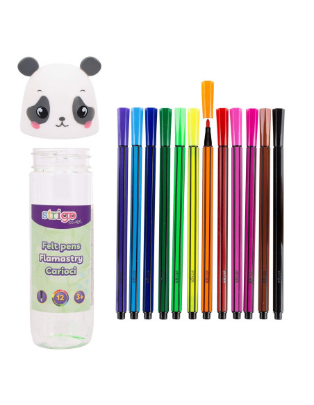 SSC476,Carioci lavabile Strigo SSC476, cutie Panda, 12 culori
