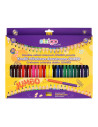 SSC356,Creioane colorate duble, Strigo SSC356 Jumbo, 24 bucati, 48 culori, triunghiulare, cu ascutitoare