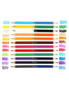 SSC355,Creioane colorate duble, Strigo SSC355 Jumbo, 12 bucati, 24 culori, triunghiulare, cu ascutitoare