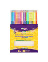 SSC352,Creioane colorate duble, Strigo SSC352, 24 bucati, 48 culori Pastel, triunghiulare, cu ascutitoare