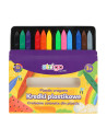 SSC399,Creioane colorate Strigo SSC399 triunghiulare, plastic, 12 culori
