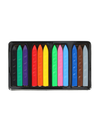 SSC399,Creioane colorate Strigo SSC399 triunghiulare, plastic, 12 culori