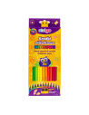 SSC117,Creioane colorate Strigo SSC117, NEON, 12 culori, cu ascutitoare