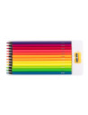 SSC117,Creioane colorate Strigo SSC117, NEON, 12 culori, cu ascutitoare