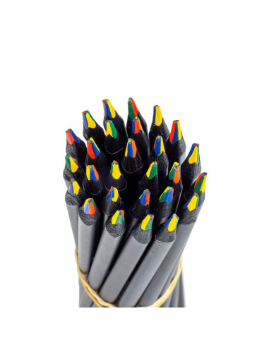 SSC111,Creioane colorate Strigo SSC111, multicolor, lemn negru