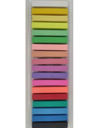 SSC335,Plastilina Strigo SSC335, 18 culori mix (6 x neon, 6 x pastel, 6 x clasice)