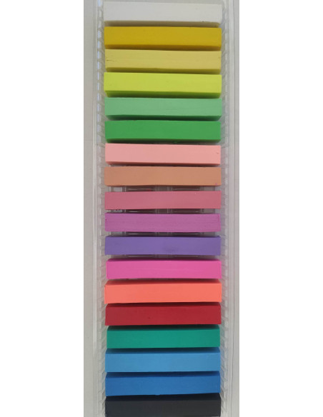 SSC335,Plastilina Strigo SSC335, 18 culori mix (6 x neon, 6 x pastel, 6 x clasice)