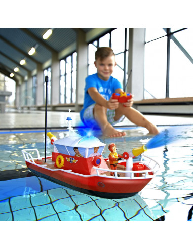 Barca Dickie Toys Fireman Sam Titan cu telecomanda si figurina Barca Dickie Toys Fireman Sam Titan cu telecomanda si figurina