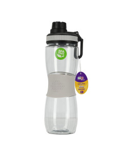 SSC378,Sticla apa Strigo SSC378, cu manson cauciuc, 600 ml, Gri