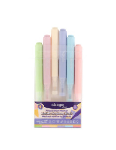 SSC428,Markere acrilice Strigo SSC428 tip pensula, 6 culori 2