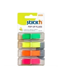 Film index autoadeziv cu dispenser Stick"n Pop-up, 45 x 12 mm, 4 x 40 file/set