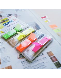 Film index autoadeziv cu dispenser Stick"n Pop-up, 45 x 12 mm, 4 x 40 file/set 2