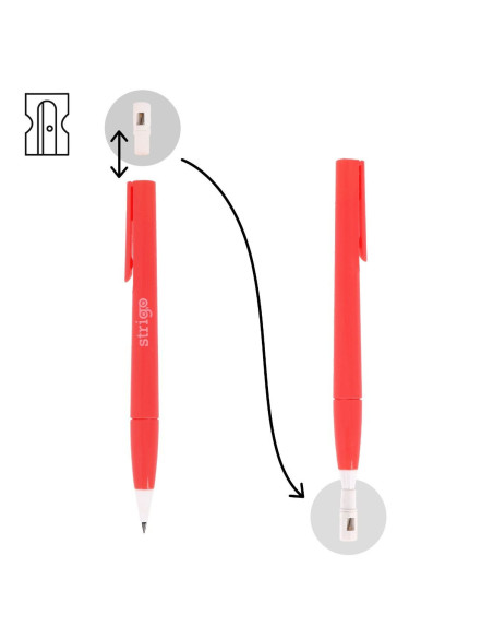 SSC169,Creion mecanic Strigo SSC169, mina 2.0 mm, cu ascutitoare