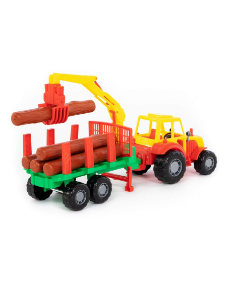 ROB-35295,Tractor cu remorca lemne, 46,6x13,4x20 cm, Polesie
