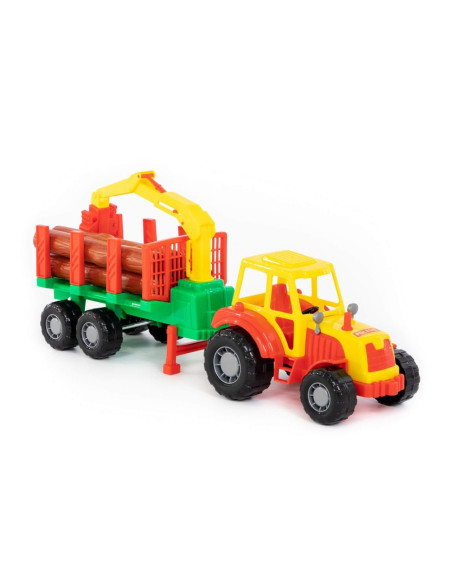 ROB-35295,Tractor cu remorca lemne, 46,6x13,4x20 cm, Polesie