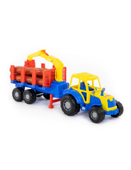 ROB-35295,Tractor cu remorca lemne, 46,6x13,4x20 cm, Polesie
