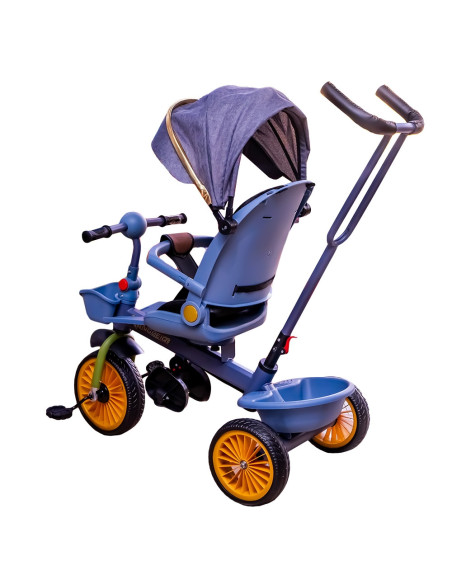 ROB-M008,Tricicleta cu pedale, maner si parasolar