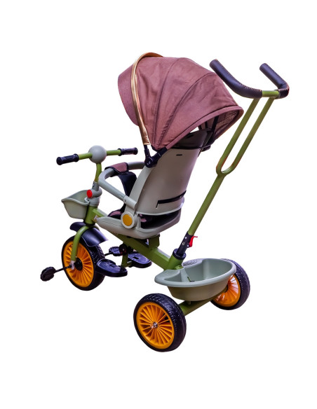ROB-M008,Tricicleta cu pedale, maner si parasolar