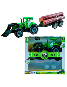 ROB-0488-556,Tractor cu frictiune si remorca lemne
