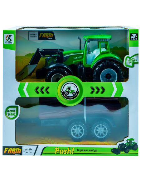 ROB-0488-556,Tractor cu frictiune si remorca lemne