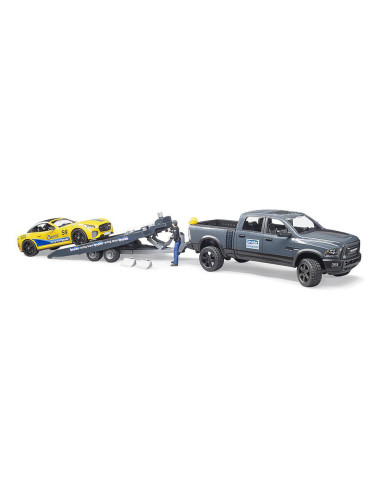 BR02504,Bruder - Masina De Teren Ram 2500 Si Masina De Curse Roadster