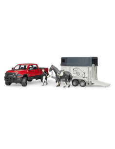 BR02501,Bruder Masina De Teren Ram 2500 Cu Remorca Si Cal