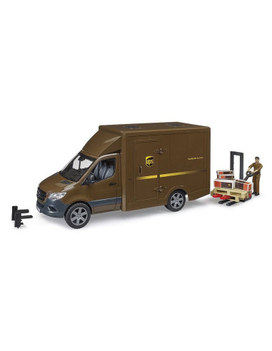 BR02678,Bruder - Masina Ups Mercedes Benz Cu Sofer Si Accesorii