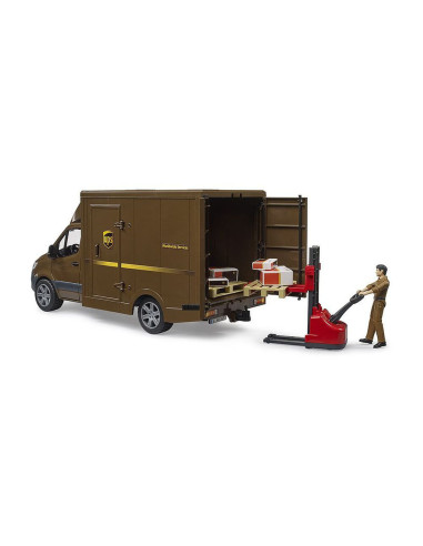 BR02678,Bruder - Masina Ups Mercedes Benz Cu Sofer Si Accesorii