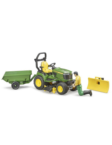 BR62104,Bruder - Tractor Cu Remorca John Deere Si Gradinar