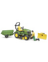 BR62104,Bruder - Tractor Cu Remorca John Deere Si Gradinar