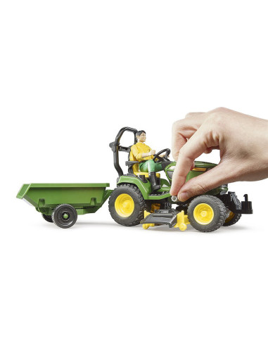 BR62104,Bruder - Tractor Cu Remorca John Deere Si Gradinar