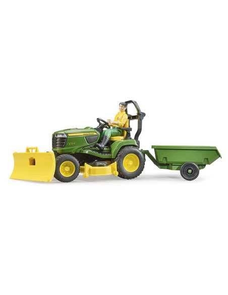 BR62104,Bruder - Tractor Cu Remorca John Deere Si Gradinar