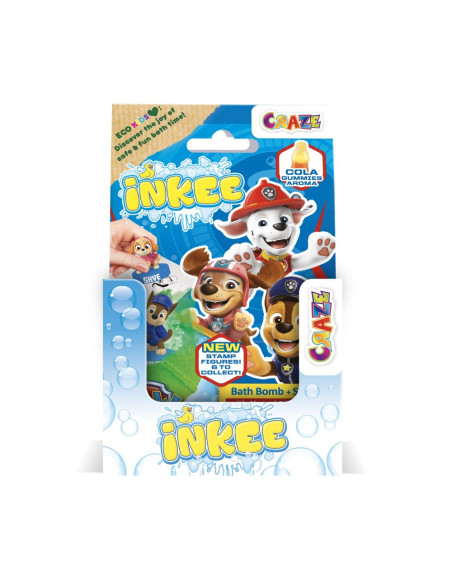 CRZ52327,Craze - Bila de baie Inkee cu surpriza figurina stampila Paw Patrol