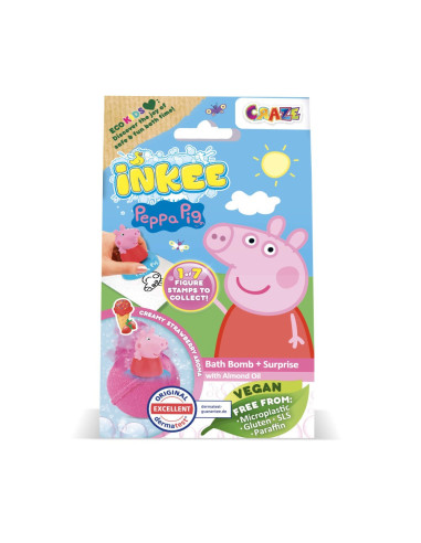 CRZ64290,Craze - Bila de baie Inkee cu surpriza figurina stampila Peppa Pig