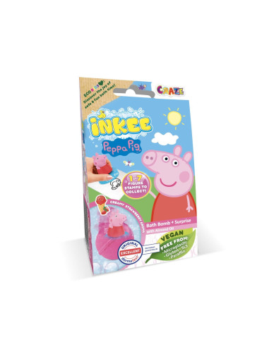 CRZ64290,Craze - Bila de baie Inkee cu surpriza figurina stampila Peppa Pig