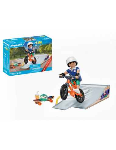 PM71798,Playmobil - Promo Pack figurina Skater si rampa