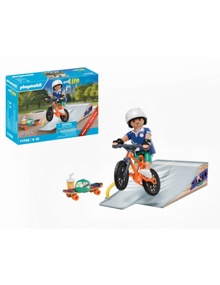 PM71798,Playmobil - Promo Pack figurina Skater si rampa