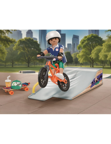 PM71798,Playmobil - Promo Pack figurina Skater si rampa